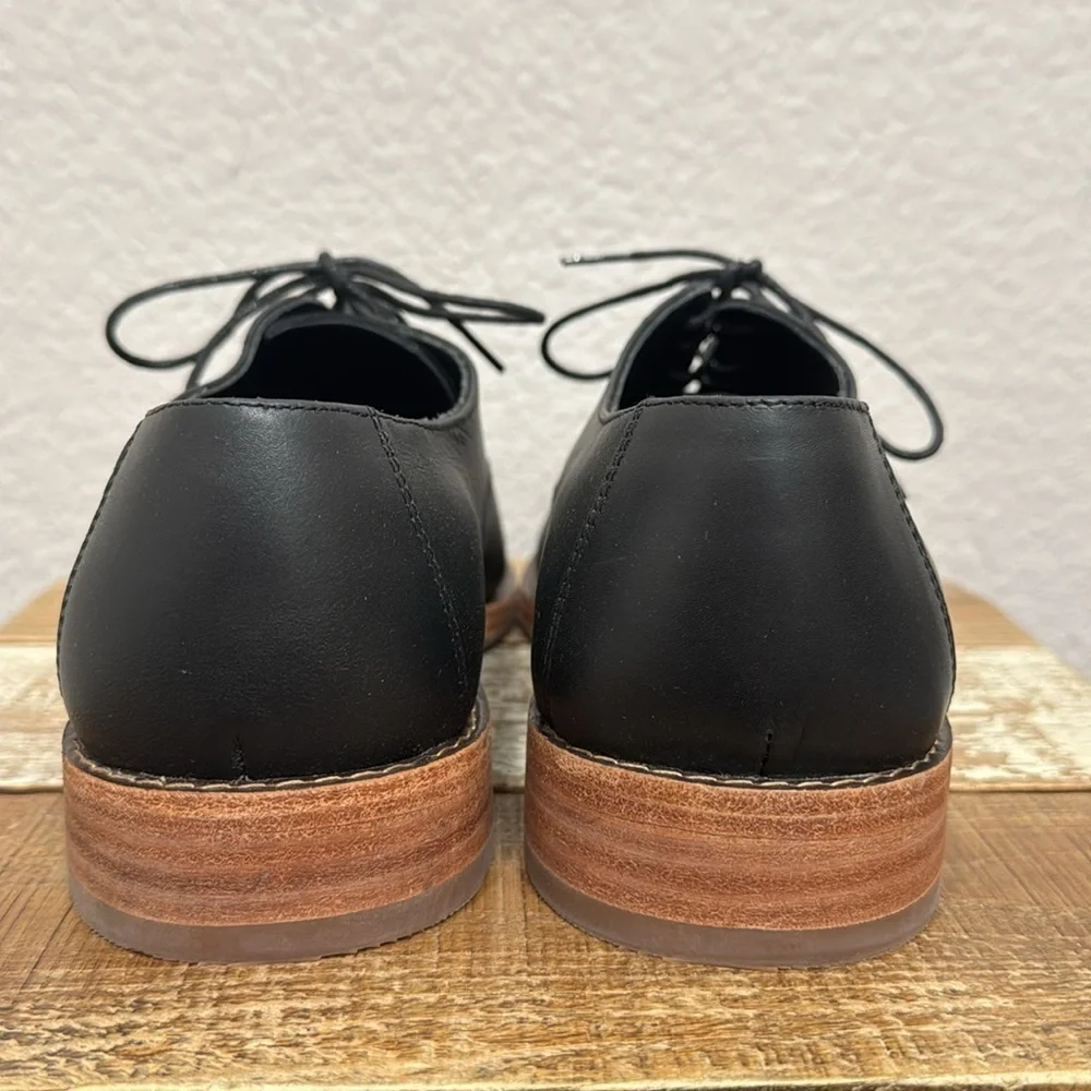 Nisolo Everyday Oxford Black Waterproof Leather Size 9.5